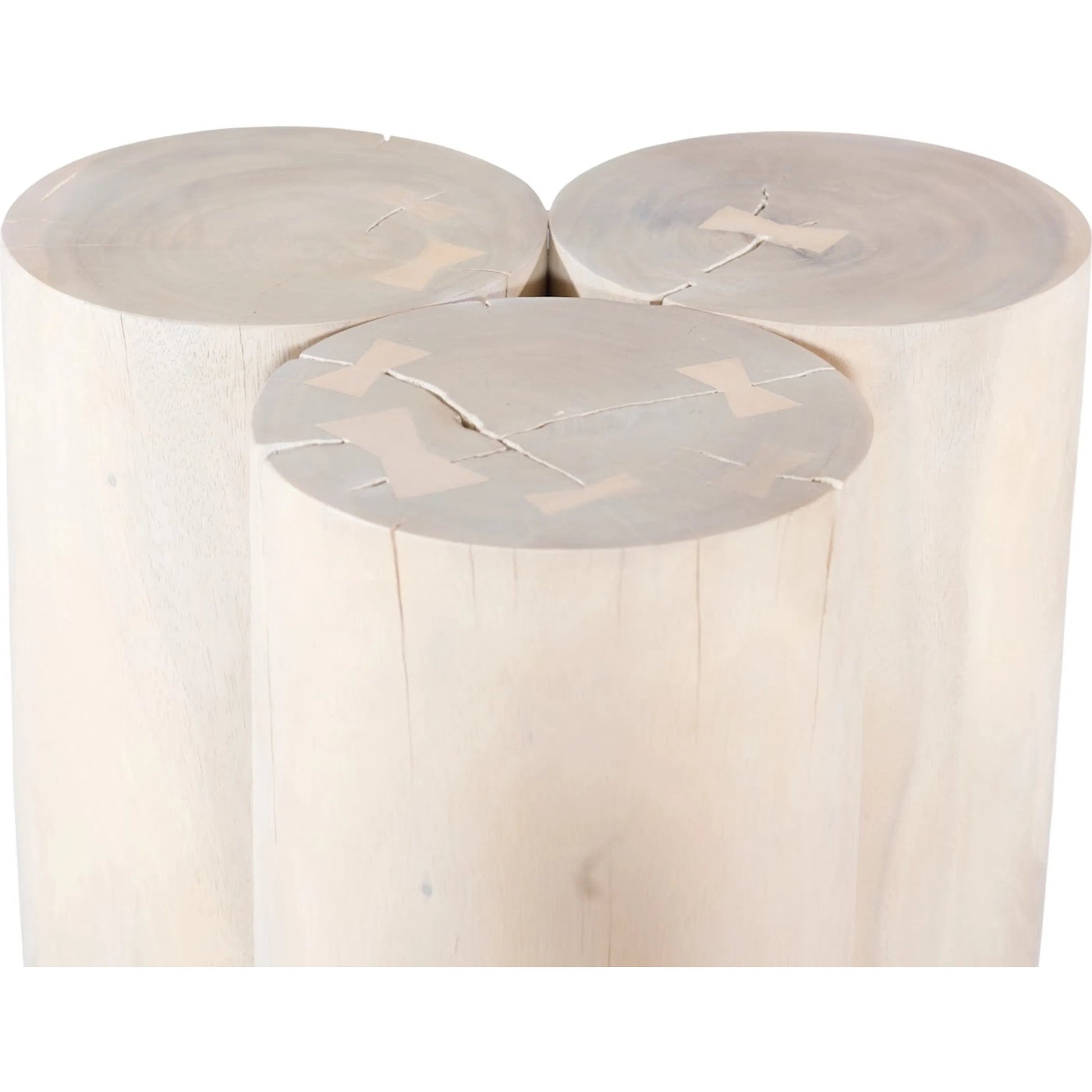 Triflora Side Table by Phillips Collection. Made from wood, chamcha wood in a transitional style.