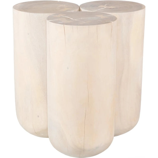 Triflora Side Table by Phillips Collection. Made from wood, chamcha wood in a transitional style.