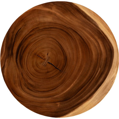 Fling Round Coffee Table with Acrylic Legs by Phillips Collection in brown and natural. Made from wood, chamcha wood acrylic in a modern style.