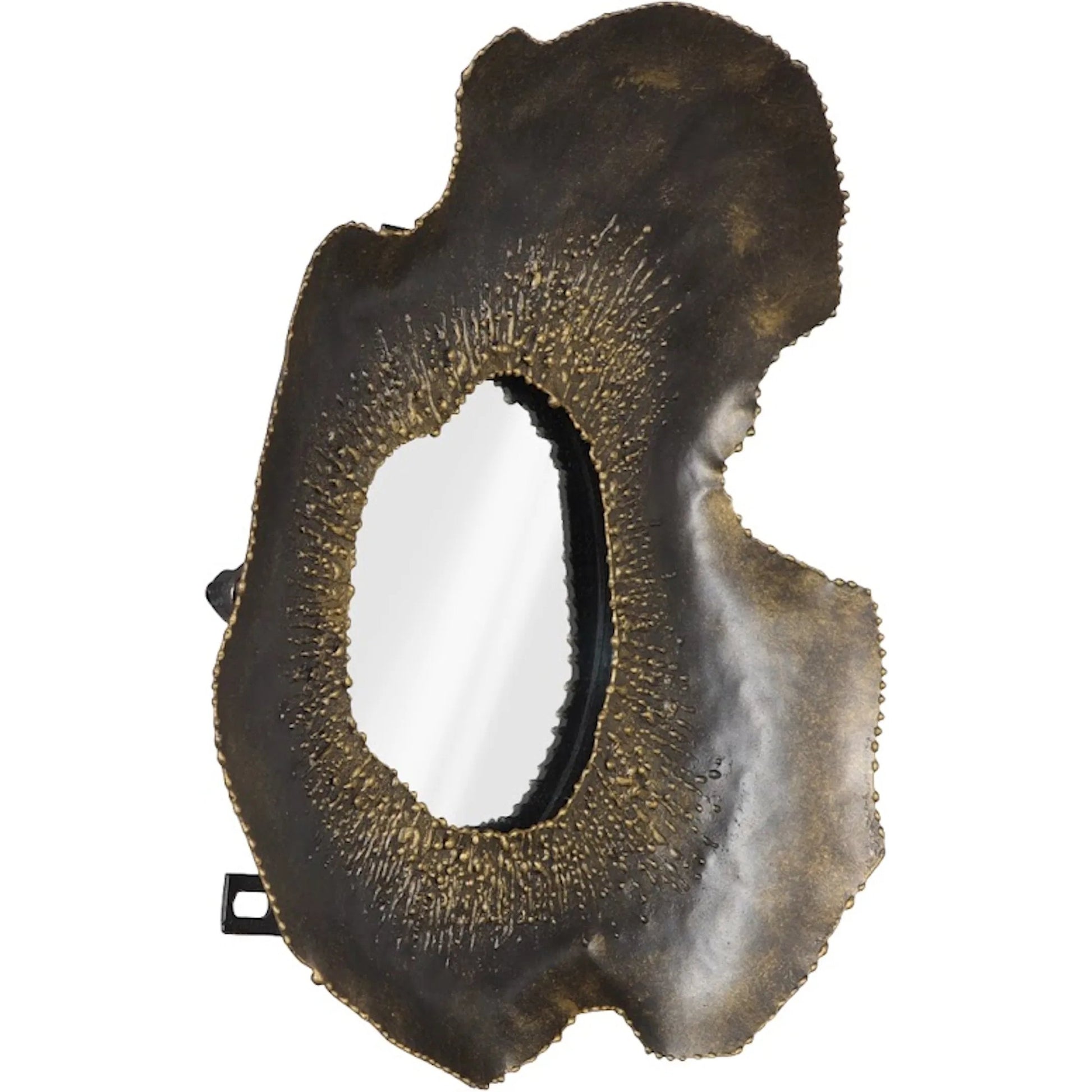 Bloom Mirror by Phillips Collection in black, silver. Made from metal in a unique style.