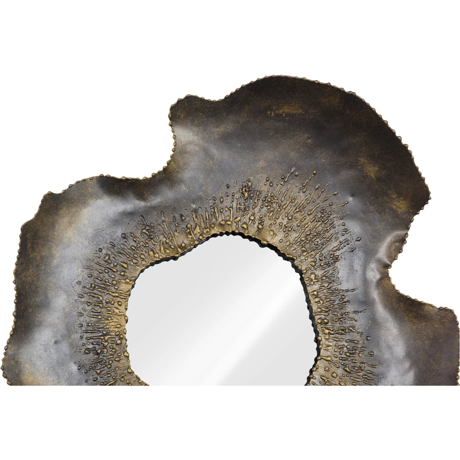 Bloom Mirror by Phillips Collection in black, silver. Made from metal in a unique style.