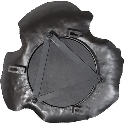 Bloom Mirror by Phillips Collection in black, silver. Made from metal in a unique style.