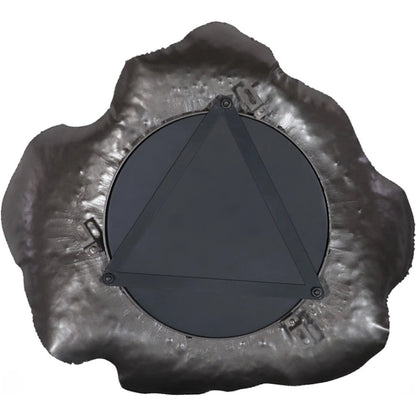 Bloom Mirror by Phillips Collection in black, silver. Made from metal in a unique style.