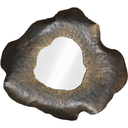 Bloom Mirror by Phillips Collection in black, silver. Made from metal in a unique style.