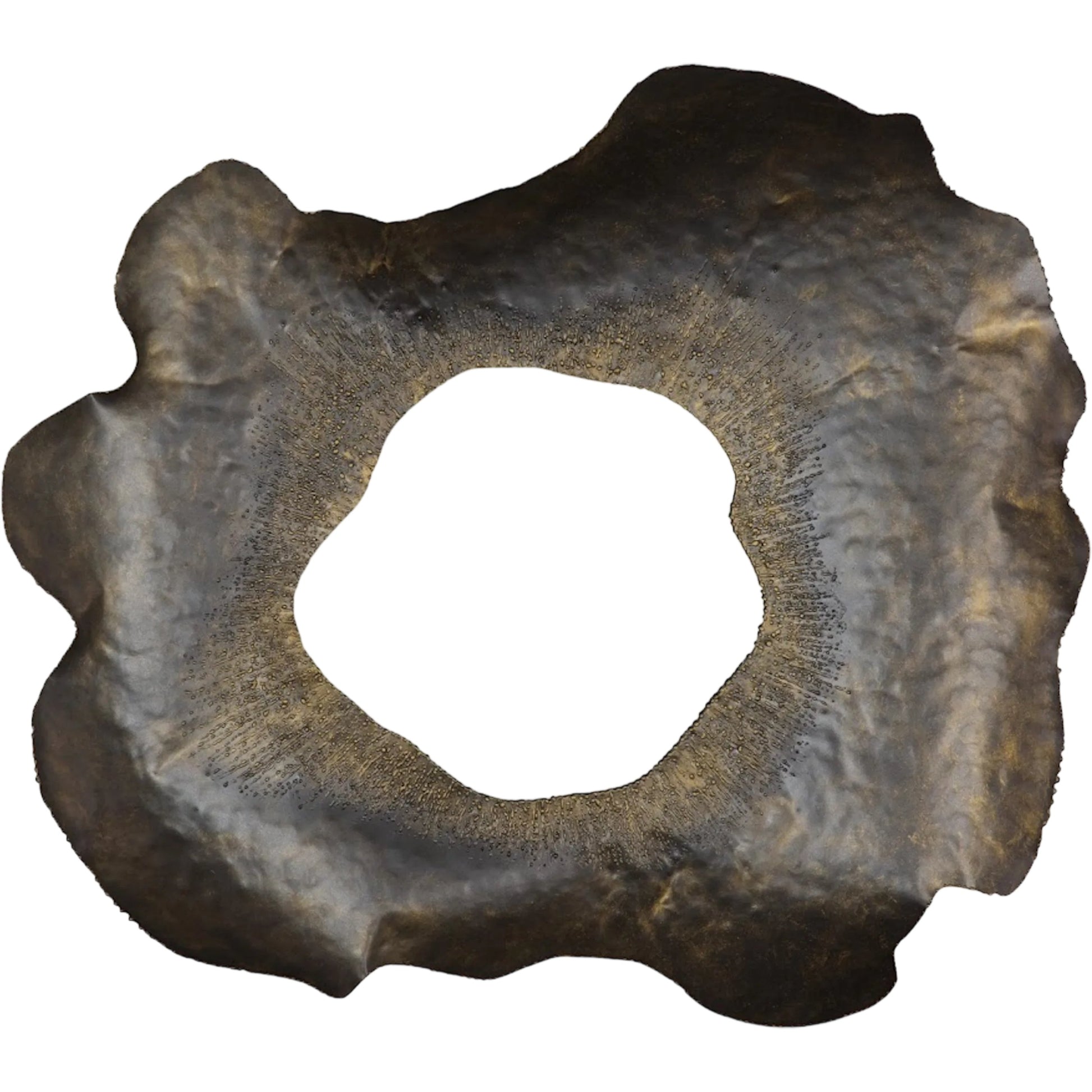 Bloom Mirror by Phillips Collection in black, silver. Made from metal in a unique style.