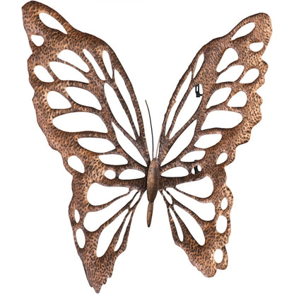 Butterfly Copper Wall Art by Phillips Collection in amber, black and copper, powder coat. Made from metal in a coastal style.