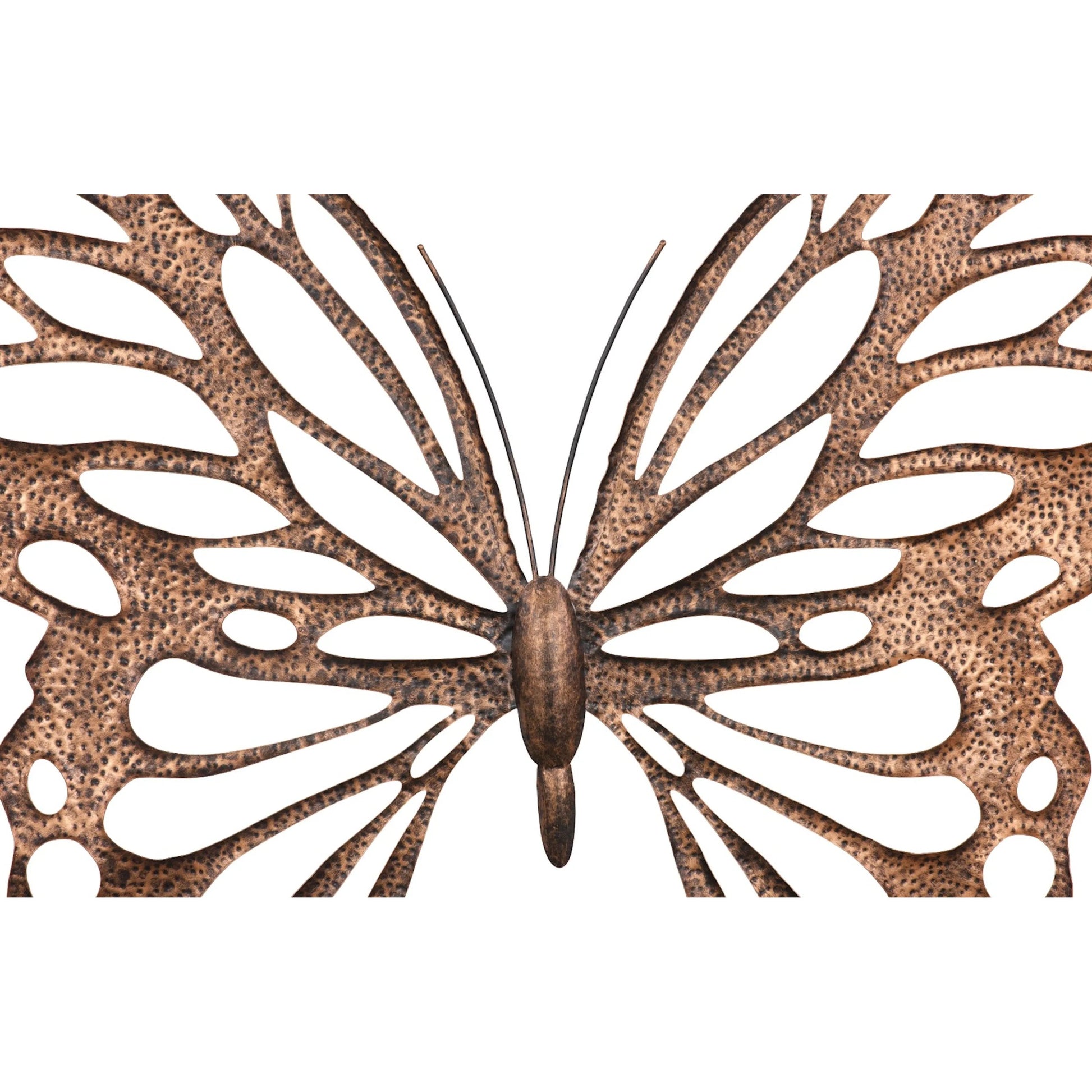 Butterfly Copper Wall Art by Phillips Collection in amber, black and copper, powder coat. Made from metal in a coastal style.