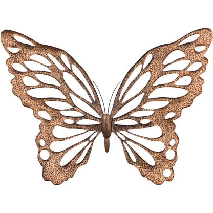 Butterfly Copper Wall Art by Phillips Collection in amber, black and copper, powder coat. Made from metal in a coastal style.