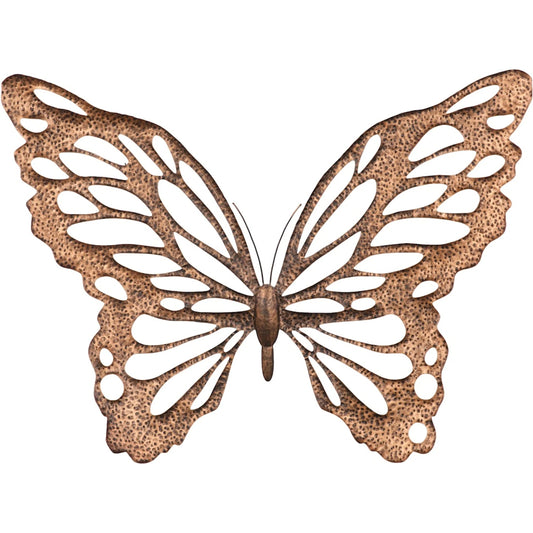 001 SI-2527611 | Primary Silo | Butterfly Copper Wall Art by Phillips Collection in amber, black and copper, powder coat. Made from metal in a coastal style.