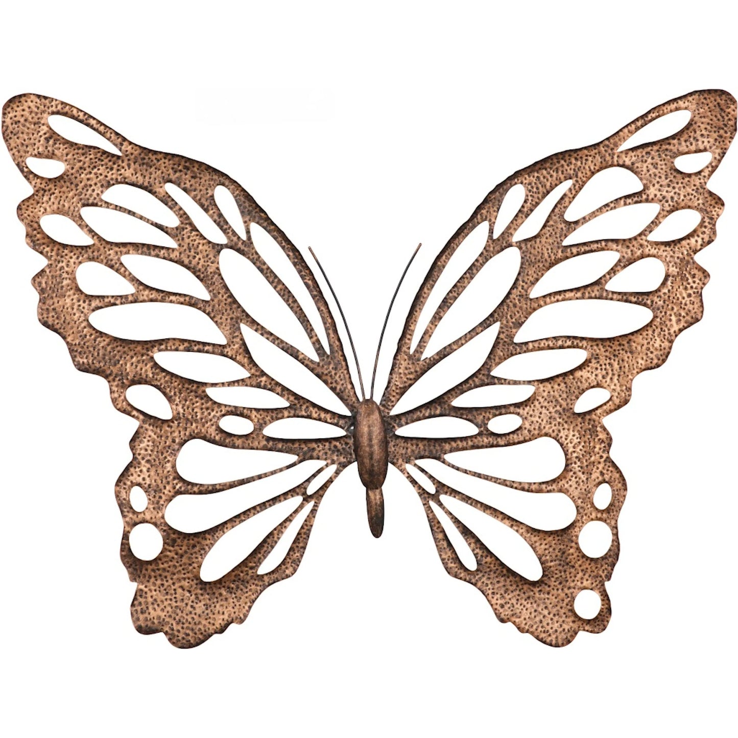 002 SI-2527612 | Primary Silo | Butterfly Copper Wall Art by Phillips Collection in amber, black and copper, powder coat. Made from metal in a coastal style.
