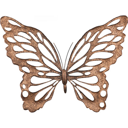 Butterfly Copper Wall Art by Phillips Collection in amber, black and copper, powder coat. Made from metal in a coastal style.