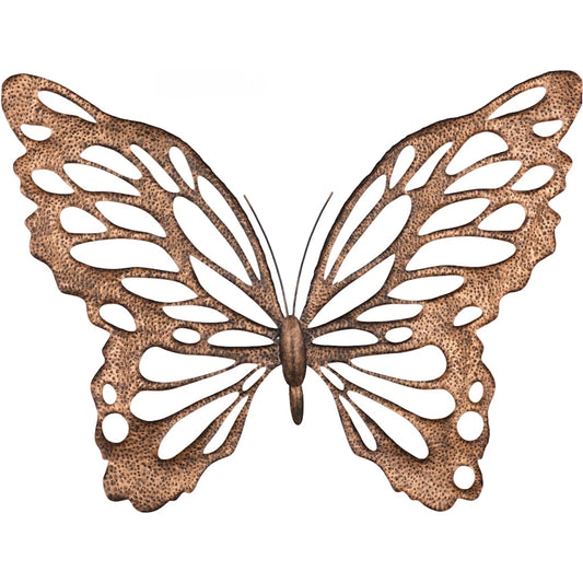Butterfly Copper Wall Art by Phillips Collection in amber, black and copper, powder coat. Made from metal in a coastal style.