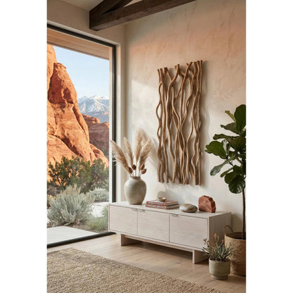 Vine Panel by Phillips Collection in brown and natural. Made from wood in a unique style.