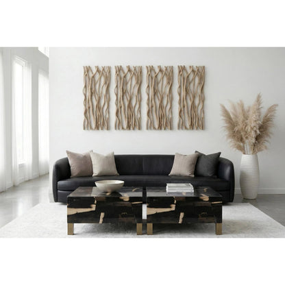 Vine Panel by Phillips Collection in brown and natural. Made from wood in a unique style.