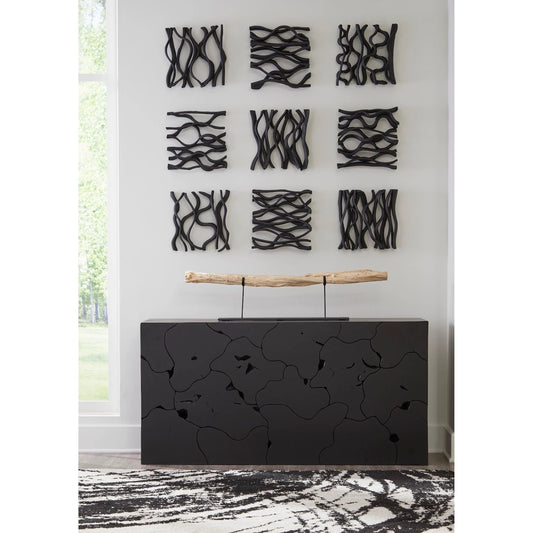 Vine Sculpture by Phillips Collection in brown. Made from wood in a modern style.
