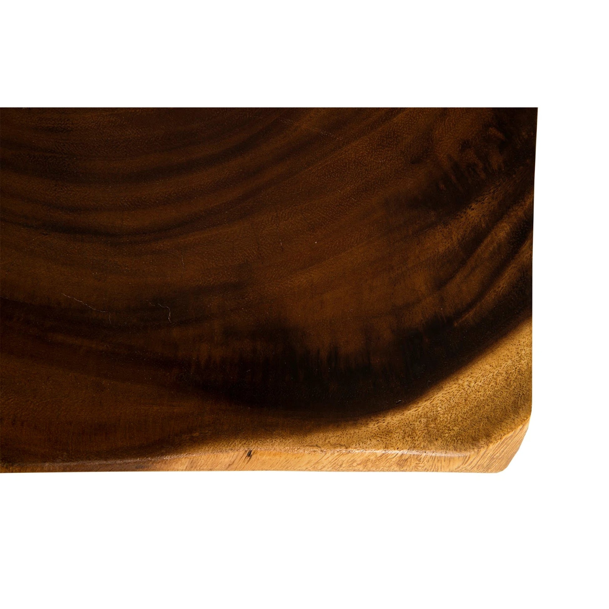 Prism Stool by Phillips Collection in brown. Made from wood, chamcha in a eclectic & global style.