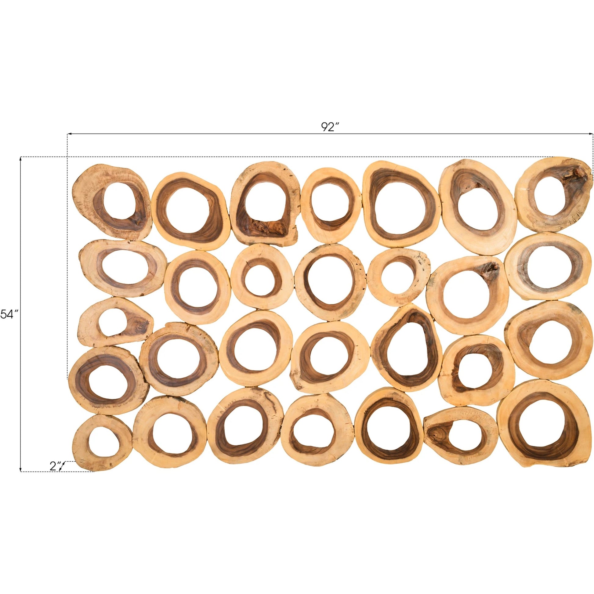 Chuleta Rings Wall Art by Phillips Collection in brown. Made from wood in a eclectic & global style.