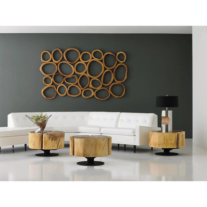 Chuleta Rings Wall Art by Phillips Collection in brown. Made from wood in a eclectic & global style.