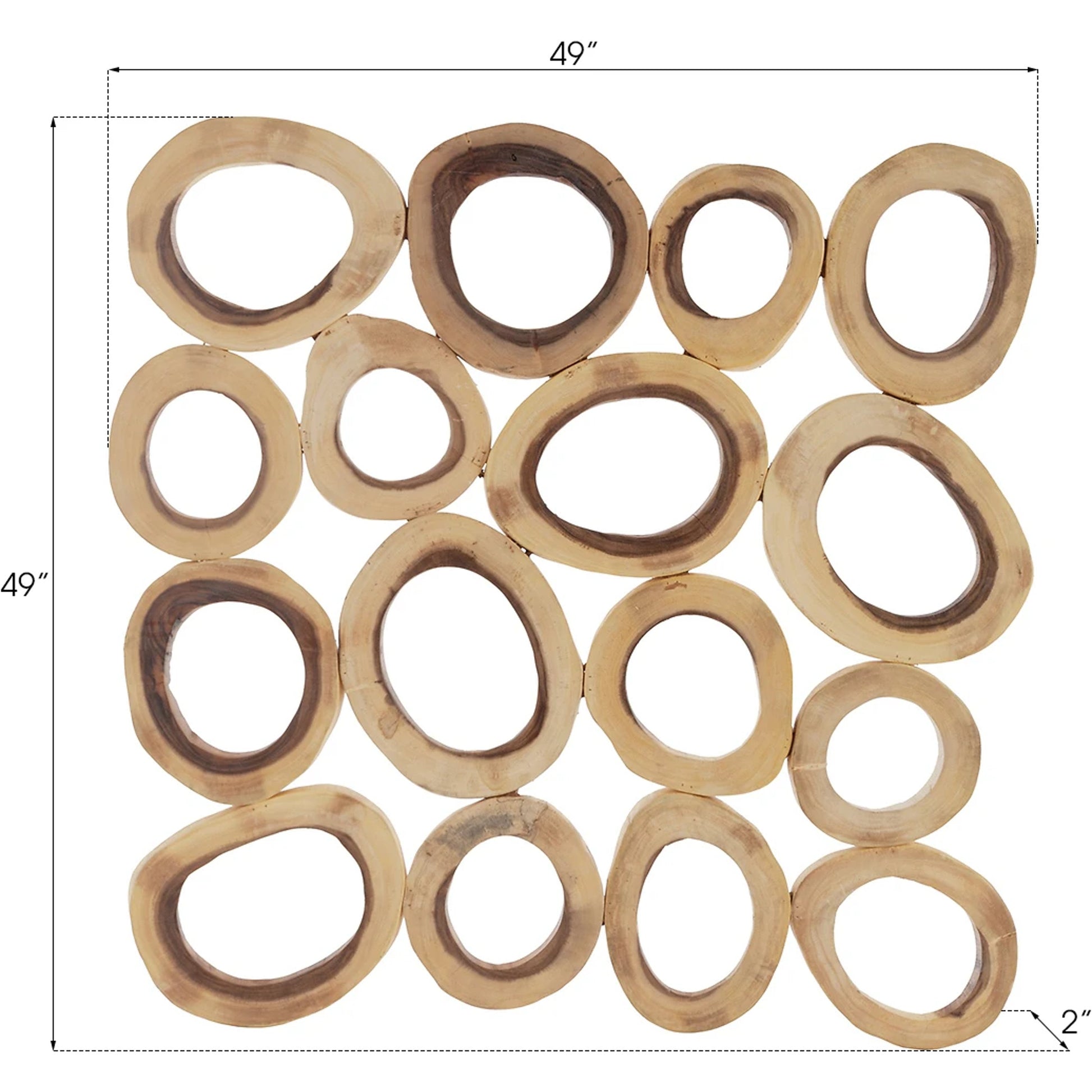 Chuleta Rings Wall Art by Phillips Collection in brown. Made from wood in a eclectic & global style.