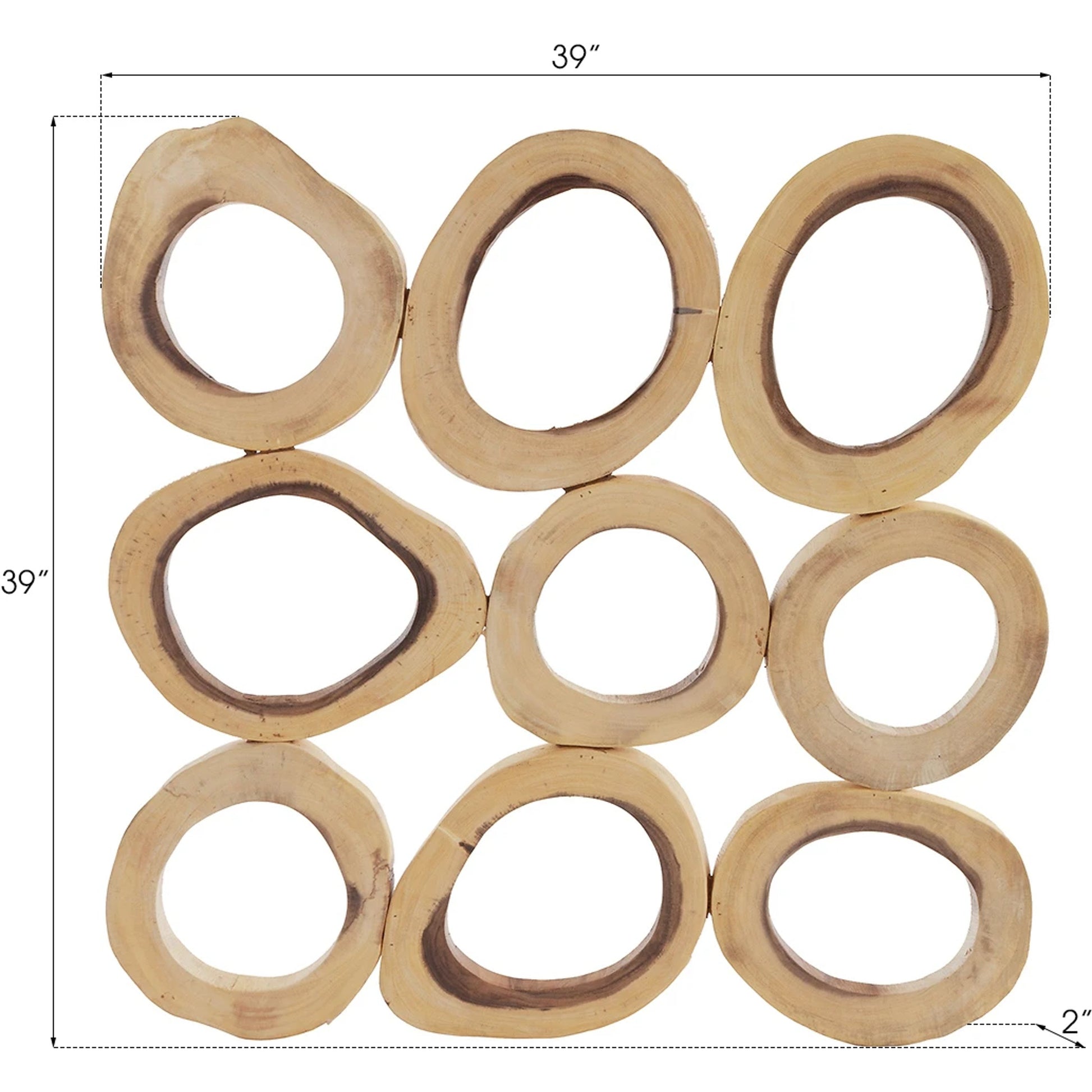 Chuleta Rings Wall Art by Phillips Collection in brown. Made from wood in a eclectic & global style.
