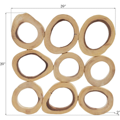 Chuleta Rings Wall Art by Phillips Collection in brown. Made from wood in a eclectic & global style.