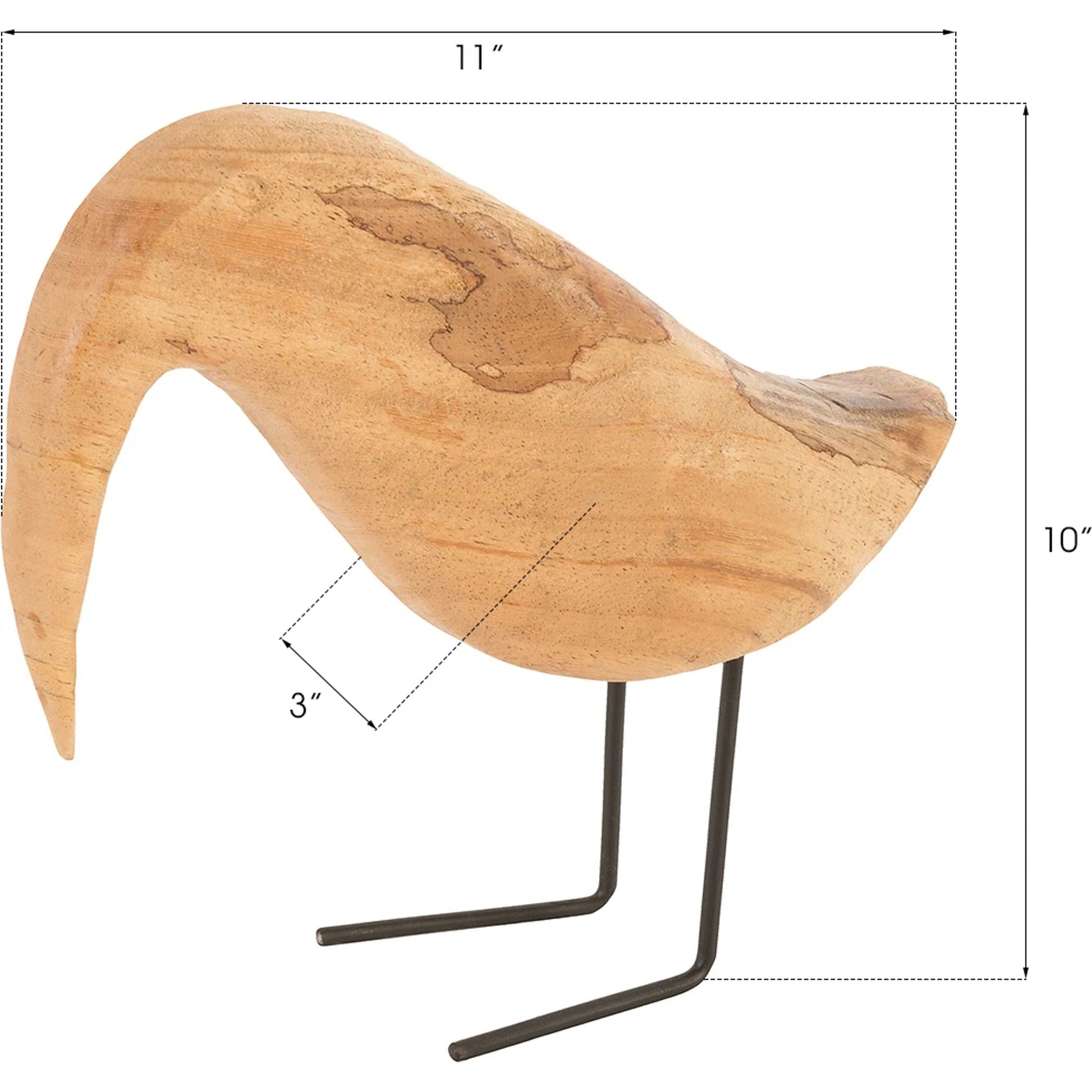 Natural Bird by Phillips Collection in brown. Made from wood in a eclectic & global style.