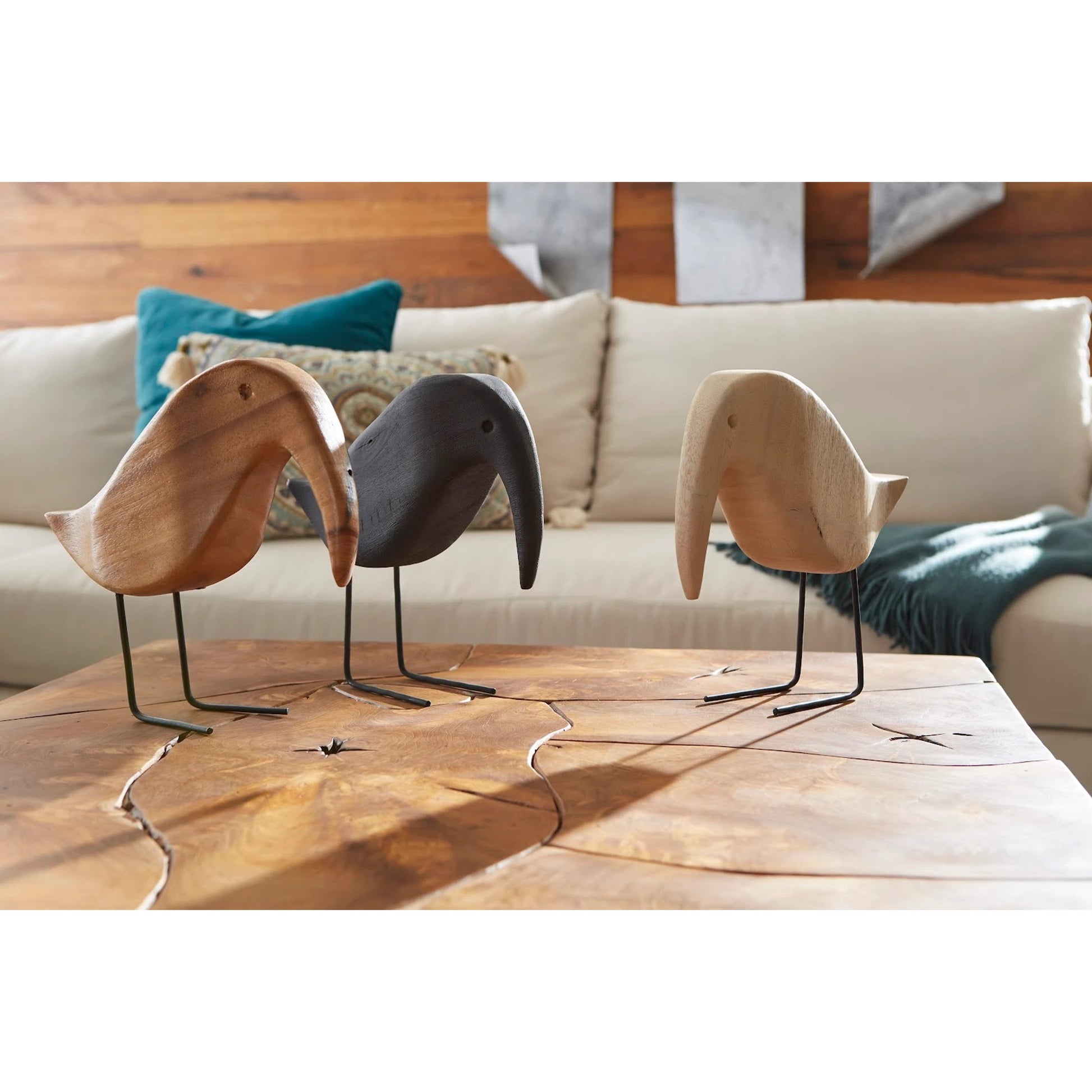 Natural Bird by Phillips Collection in brown. Made from wood in a eclectic & global style.