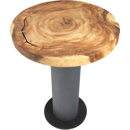 Concrete Bar Table by Phillips Collection in gray, brown. Made from wood, concrete in a modern style.
