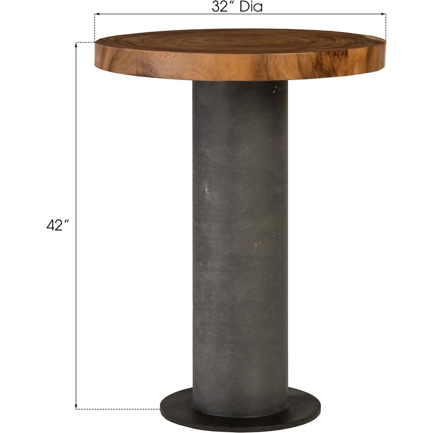 009 SR-820281 | Additional Silo | Concrete Bar Table by Phillips Collection in gray, brown. Made from wood, concrete in a modern style.