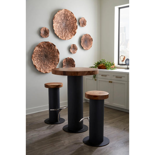 Concrete Bar Table by Phillips Collection in gray, brown. Made from wood, concrete in a modern style.