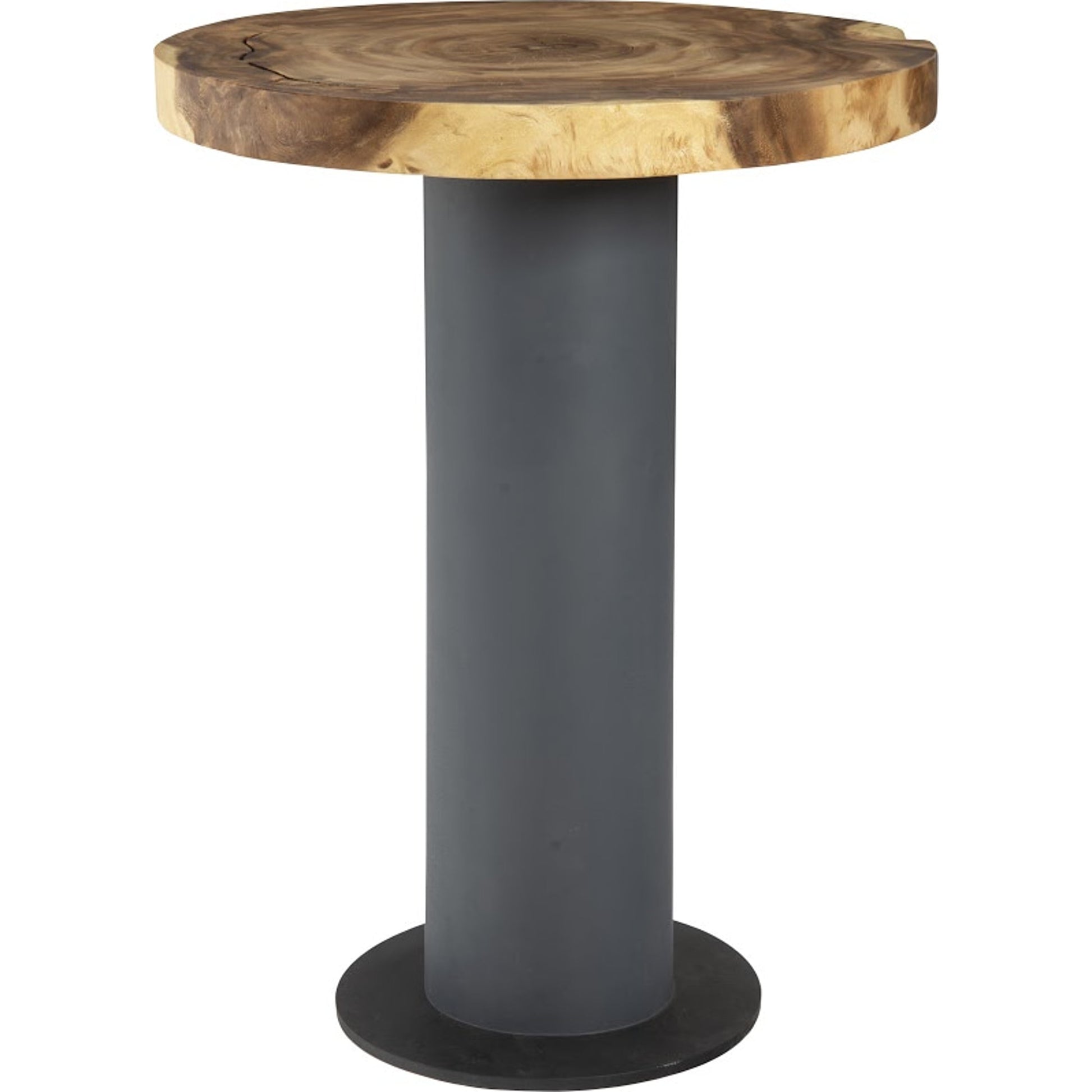 Concrete Bar Table by Phillips Collection in gray, brown. Made from wood, concrete in a modern style.