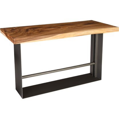 Iron Frame Bar Table by Phillips Collection in black, brown. Made from wood in a modern style.