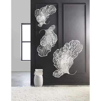 White Butterfly Wall Art by Phillips Collection in white and powder coat. Made from metal in a coastal style.