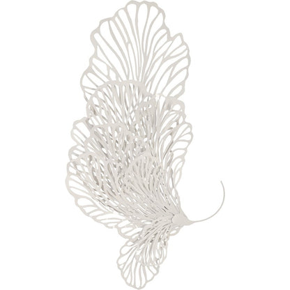 White Butterfly Wall Art by Phillips Collection in white and powder coat. Made from metal in a coastal style.