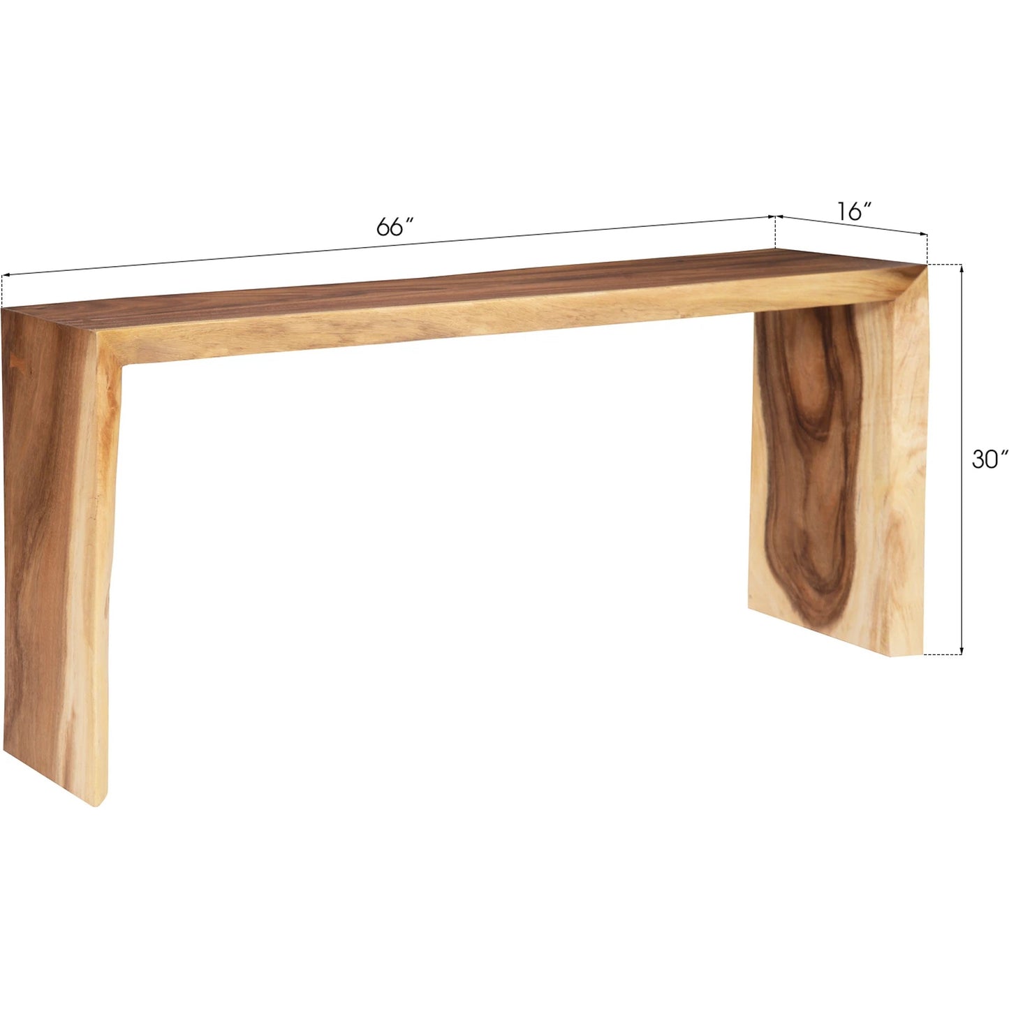 007 SR-821080 | Additional Silo | Waterfall Natural Console Table by Phillips Collection in brown. Made from wood in a eclectic & global style.