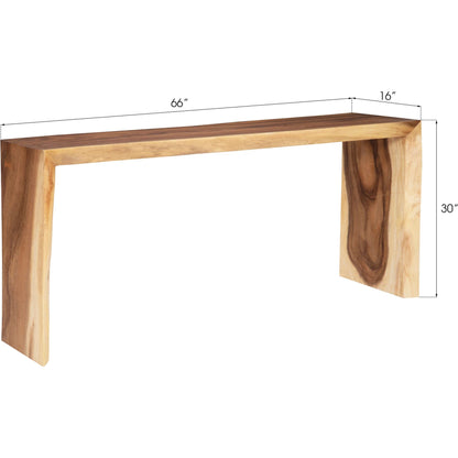 Waterfall Natural Console Table by Phillips Collection in brown. Made from wood in a eclectic & global style.