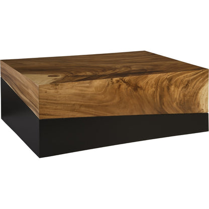 Geometry Rectangular Coffee Table by Phillips Collection in gray stone. Made from unique in a rustic style.