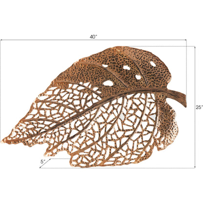 Birch Leaf Wall Art by Phillips Collection. Made from metal in a coastal style.