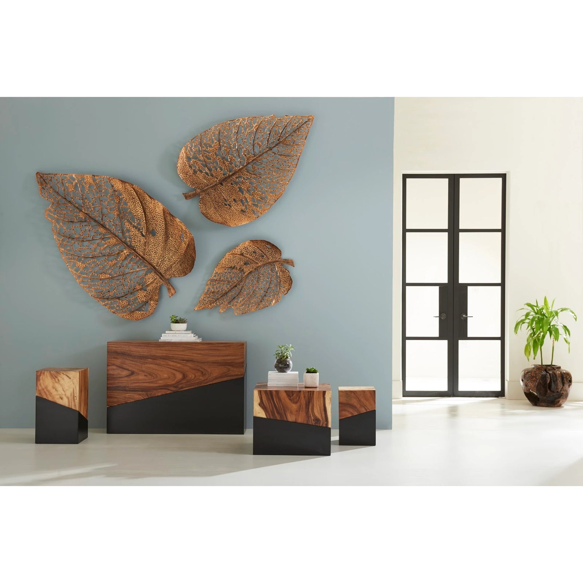 Birch Leaf Wall Art by Phillips Collection. Made from metal in a coastal style.
