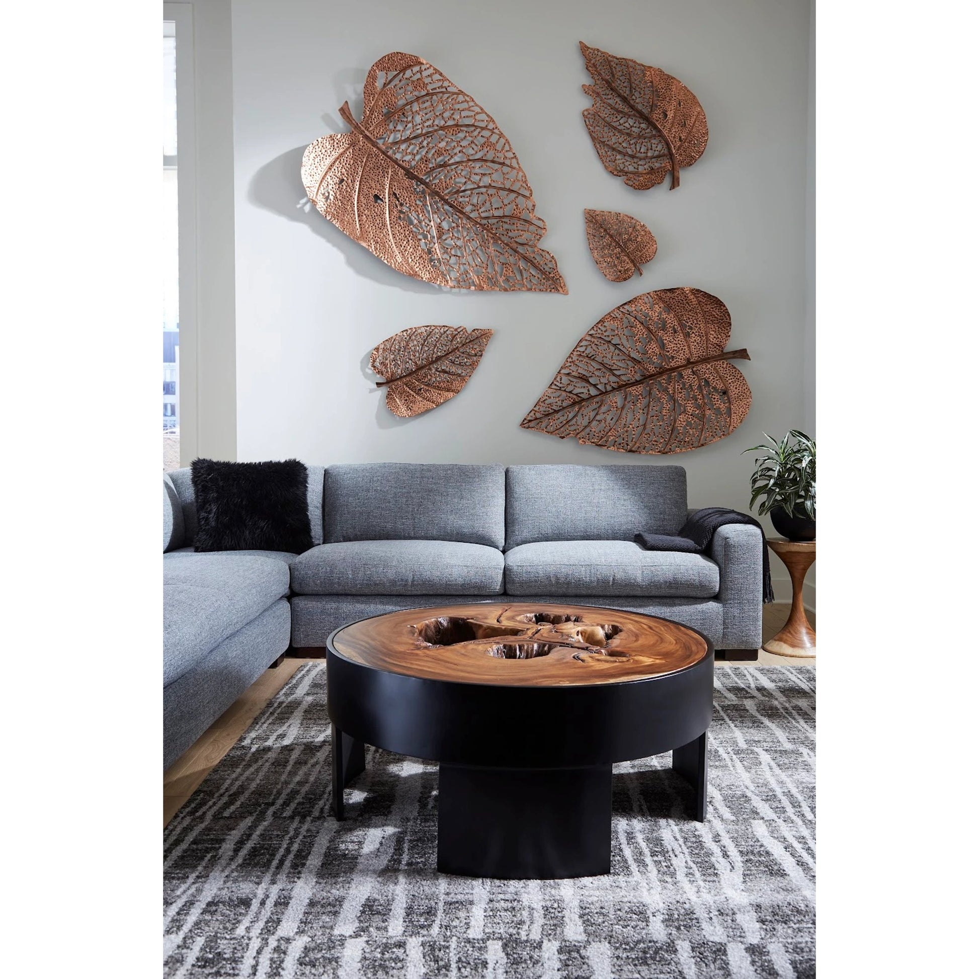 Birch Leaf Wall Art by Phillips Collection. Made from metal in a coastal style.
