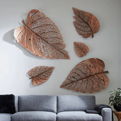 Birch Leaf Wall Art by Phillips Collection. Made from metal in a coastal style.