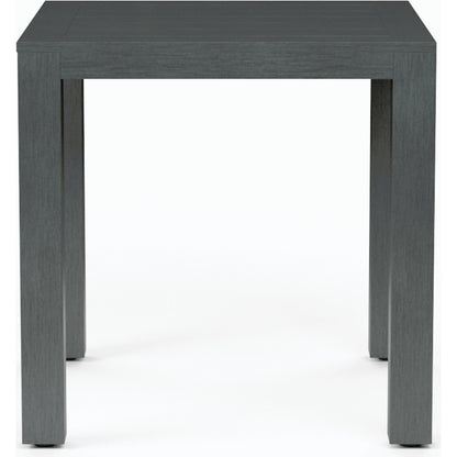 Redondo Outdoor 40" Pub Table by Sunset West in slate. Made from aluminum in a modern style.