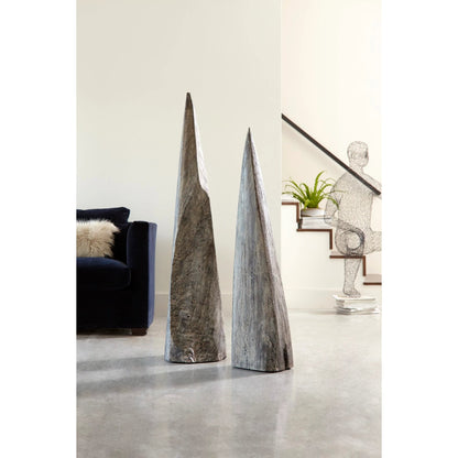 Shark Tooth Sculpture by Phillips Collection in gray and gray stone. Made from wood in a eclectic & global style.