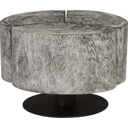 Clover Gray Stone Coffee Table by Phillips Collection in gray stone. Made from unique in a rustic style.