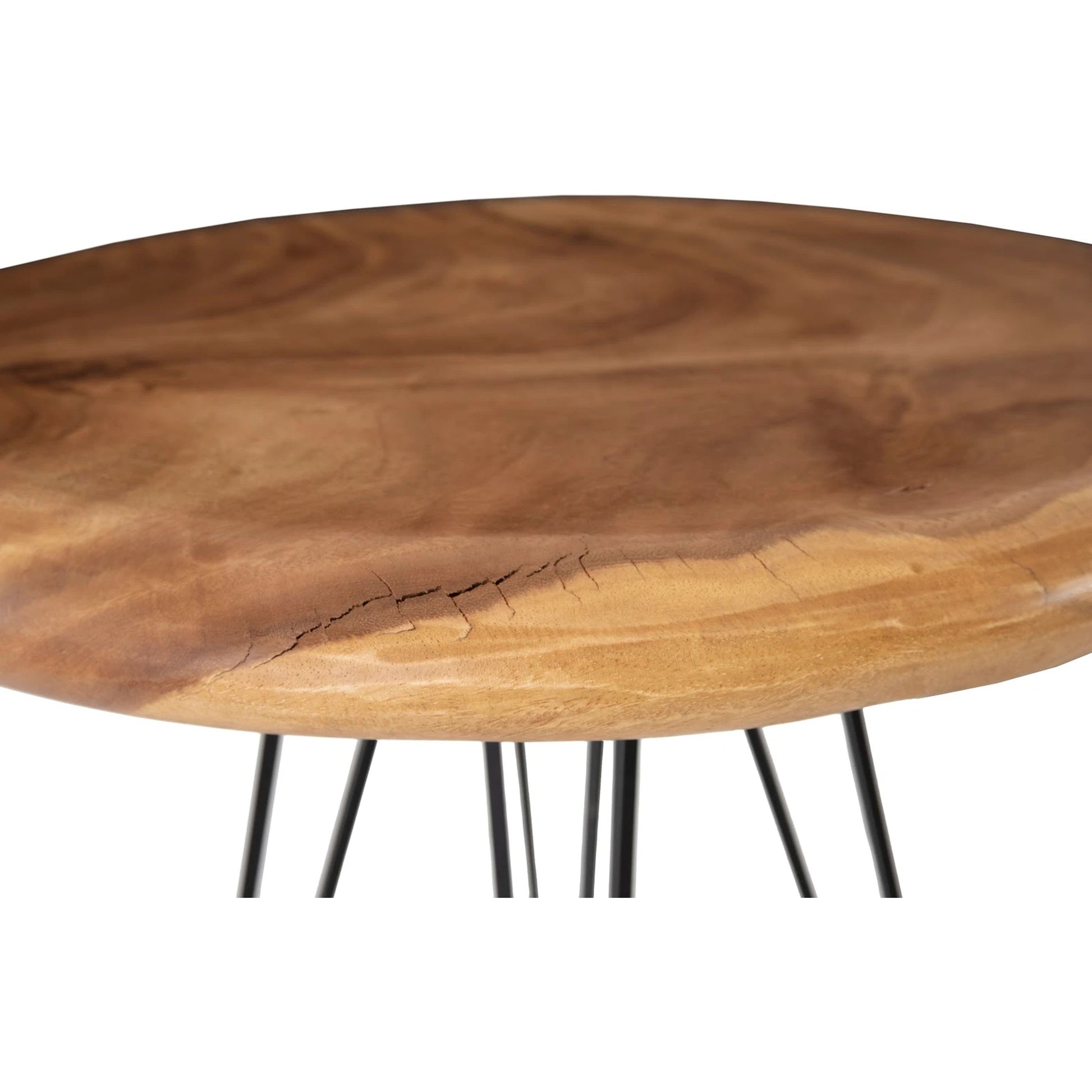 Chamcha Wood Bar Table by Phillips Collection in natural, powder coat. Made from wood in a modern style.