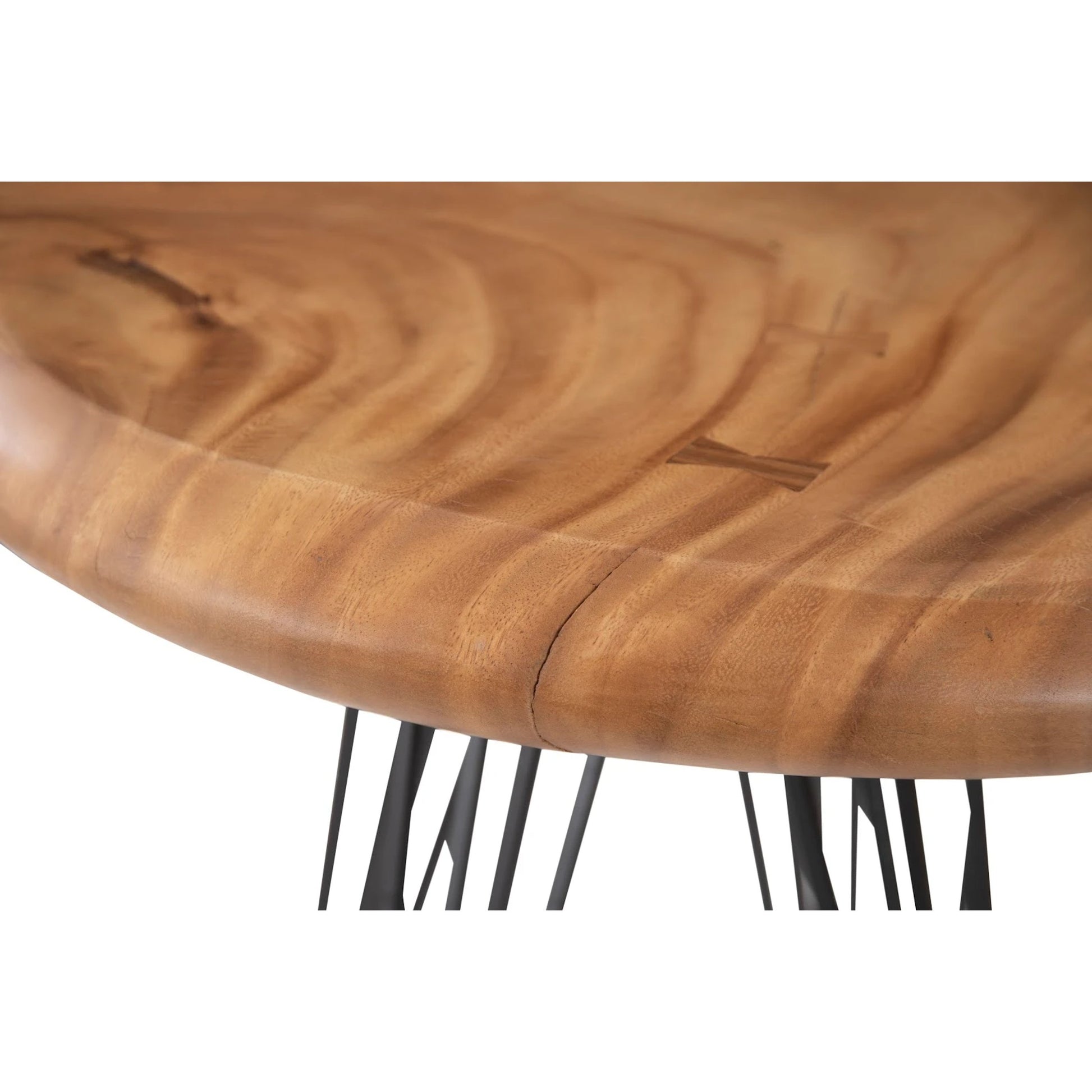 Chamcha Wood Bar Table by Phillips Collection in natural, powder coat. Made from wood in a modern style.