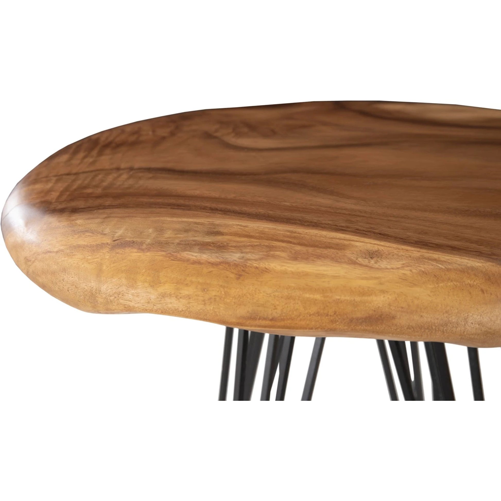 Chamcha Wood Bar Table by Phillips Collection in natural, powder coat. Made from wood in a modern style.