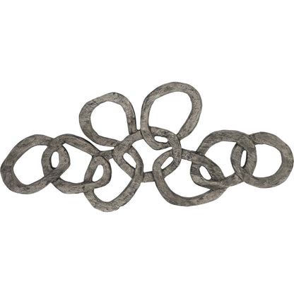 Chain Wall Art by Phillips Collection in gray and gray stone. Made from wood in a modern style.