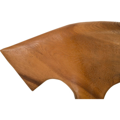 Bull Sculpture by Phillips Collection in brown. Made from wood in a eclectic & global style.