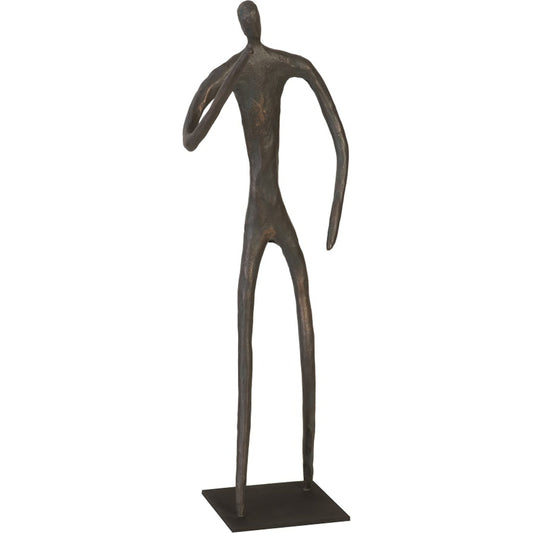 Gesturing Figure Sculpture by Phillips Collection in bronze and bronze. Made from metal in a eclectic & global style.